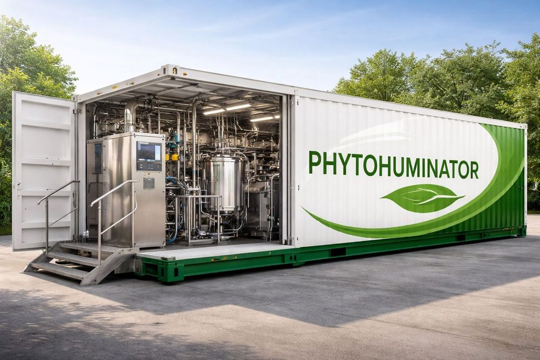 Mobile Produktionseinheit für die Phytohumination